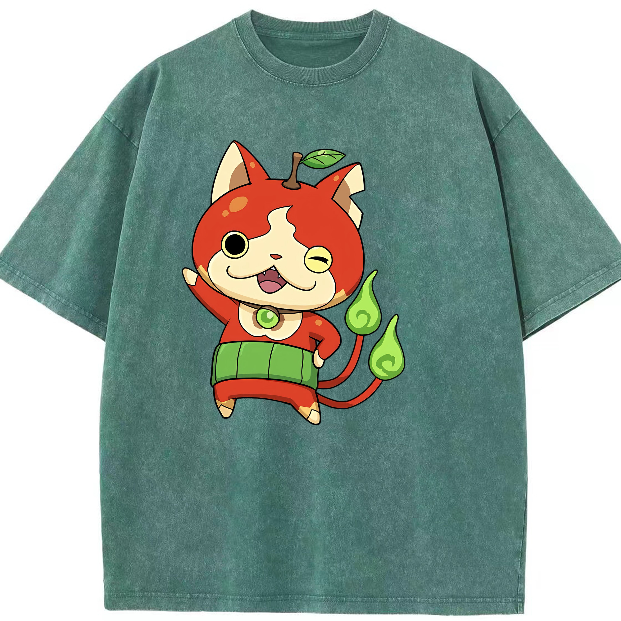 （画像用） 妖怪ウォッチ Yo-kai Watch 綿100% ヴィンテージ風 半袖Tシャツ（フロントプリント）